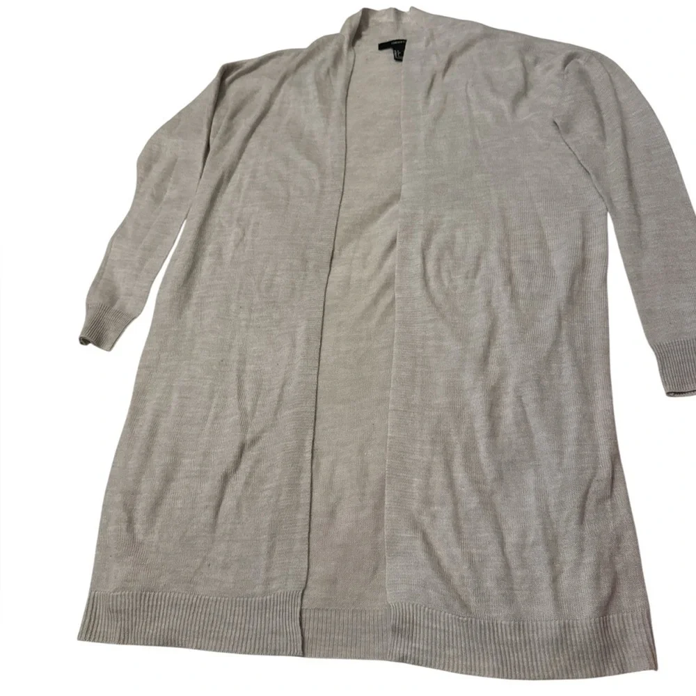 Forever 21 Gray Open Front Cardigan Size Large